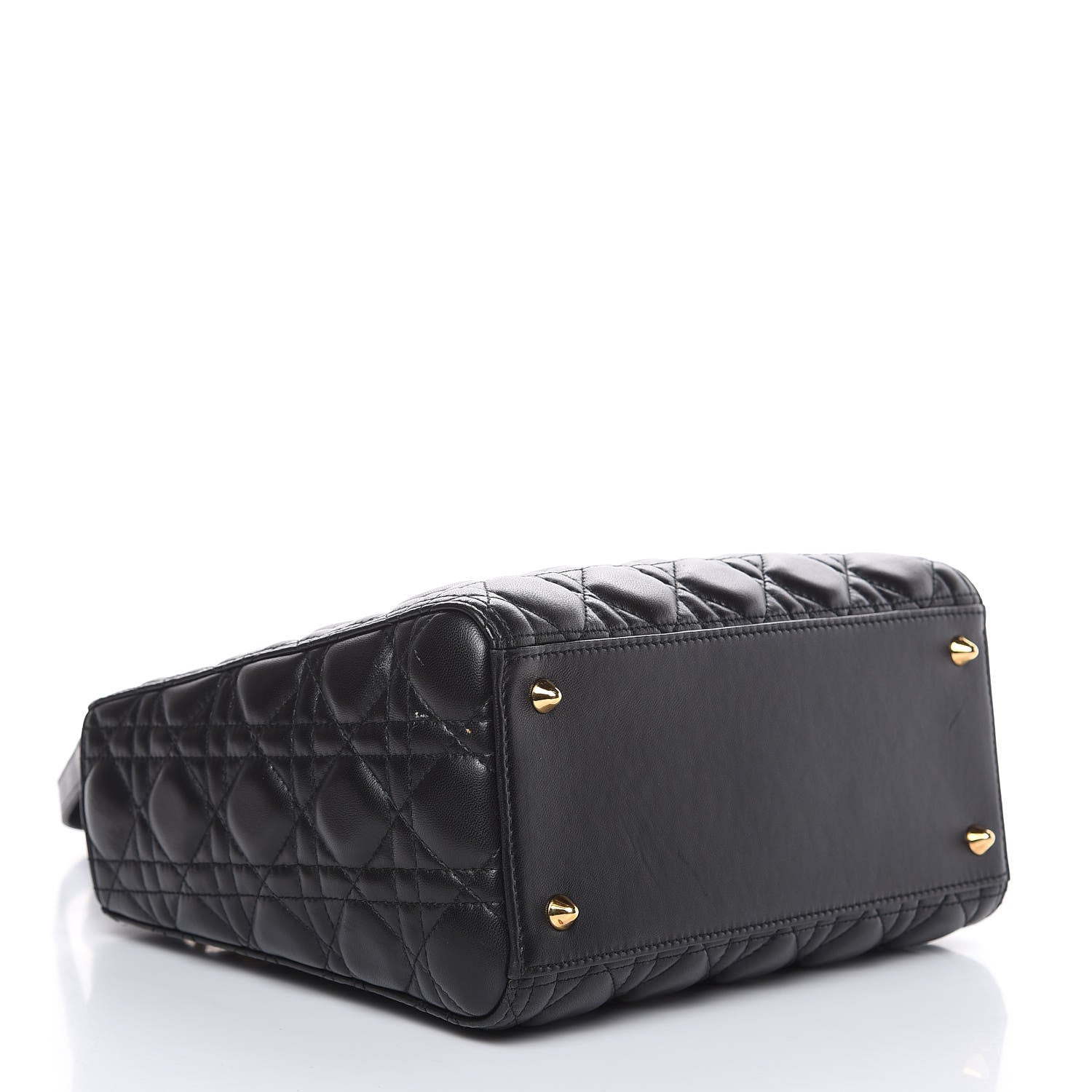 Christian Dior Lambskin Cannage Medium Lady Dior Black 4 of 12