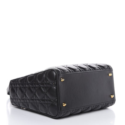 Christian Dior Lambskin Cannage Medium Lady Dior Black 4 of 12