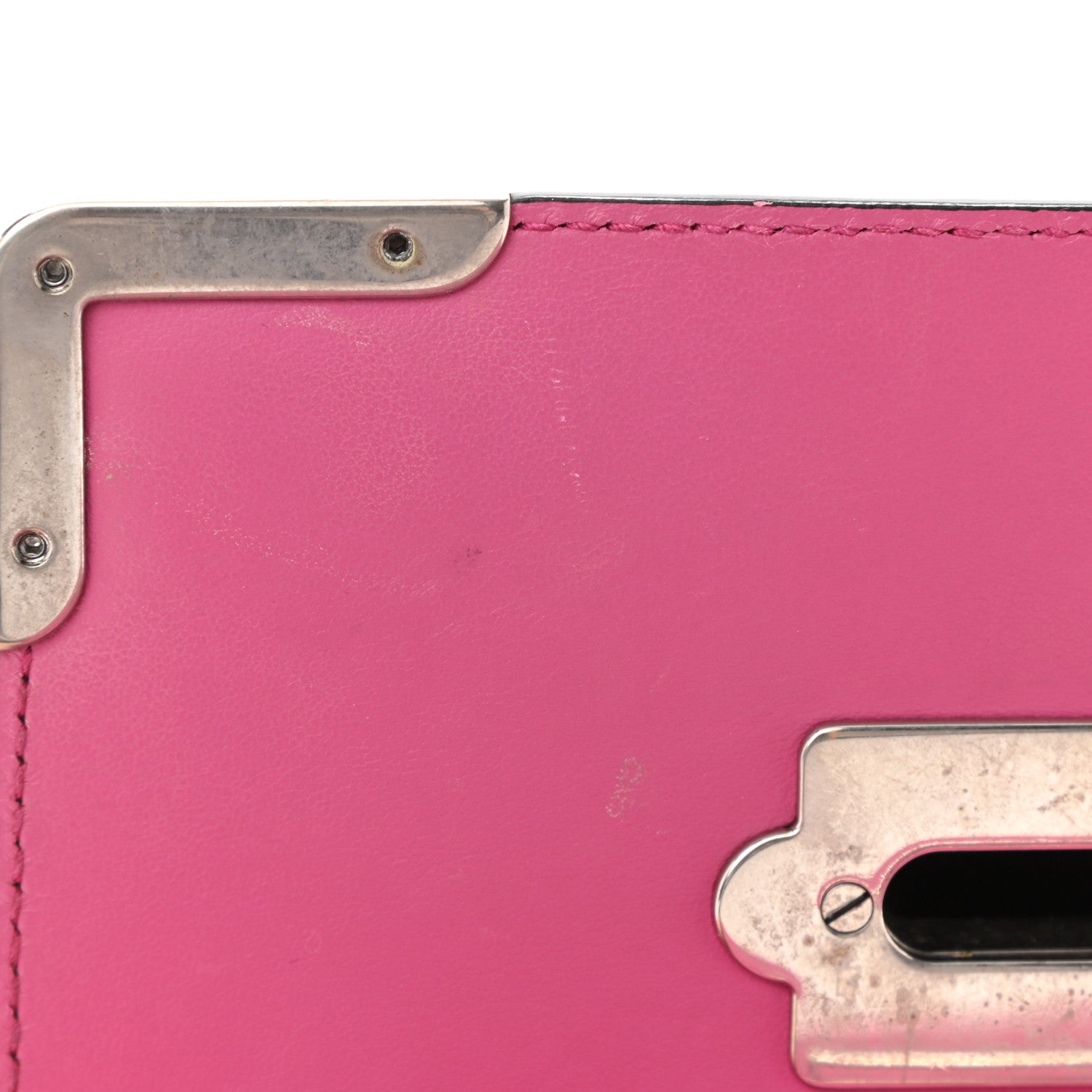 Prada City Calf Saffiano Studded Cahier Bag Fuxia Black 15 of 15
