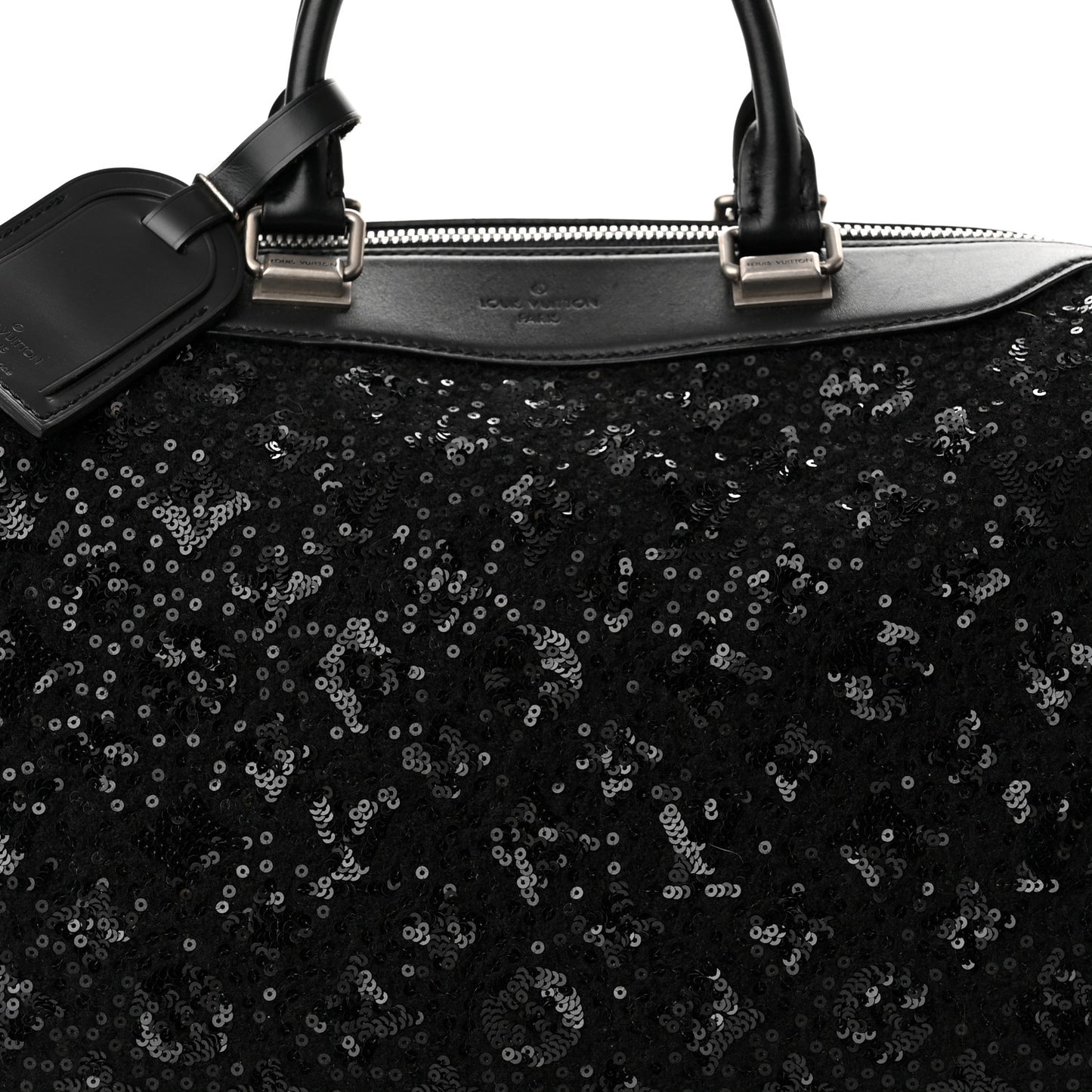 Sequin Monogram Sunshine Express Speedy Black
