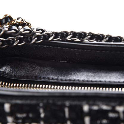 Chanel Tweed Calfskin Small Gabrielle Hobo Black 14 of 15