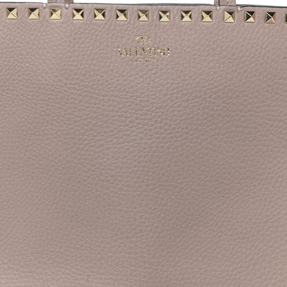 Valentino Garavani Grained Calfskin Rockstud Shoulder Tote Poudre 7 of 13