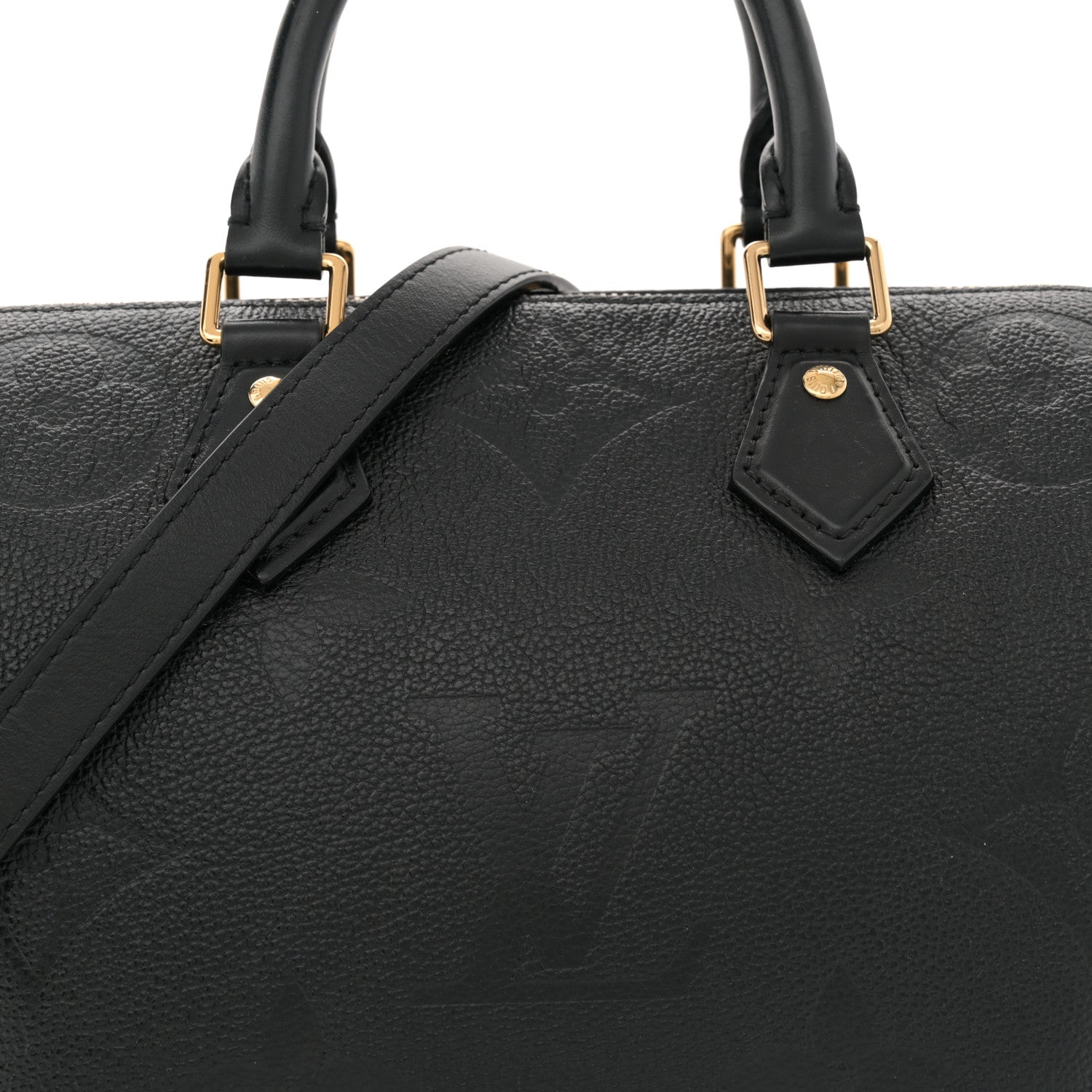 Louis Vuitton Empreinte Monogram Giant Speedy Bandouliere 25 Black 6 of 8