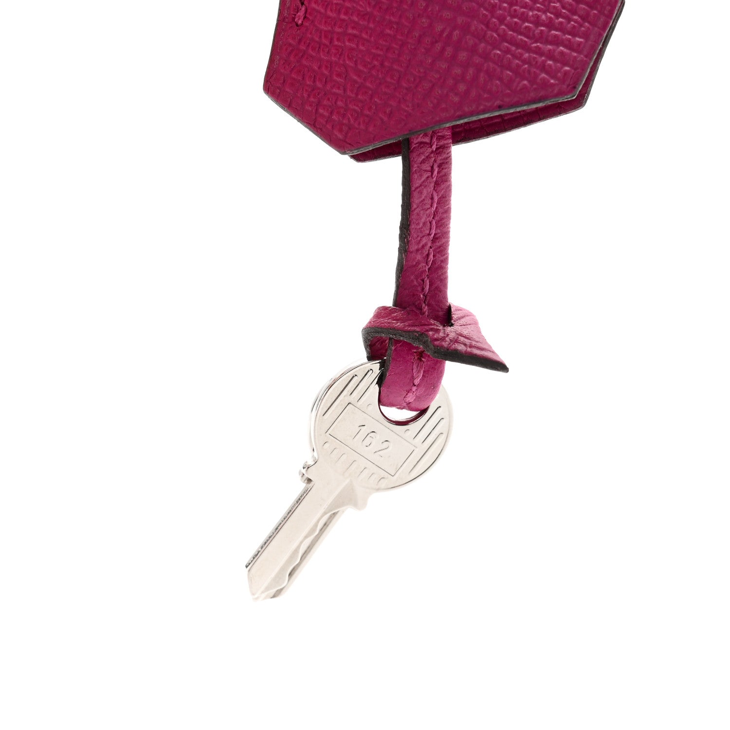 Hermes Epsom Lock and Key Clochette Set Rose Pourpre 3 of 4