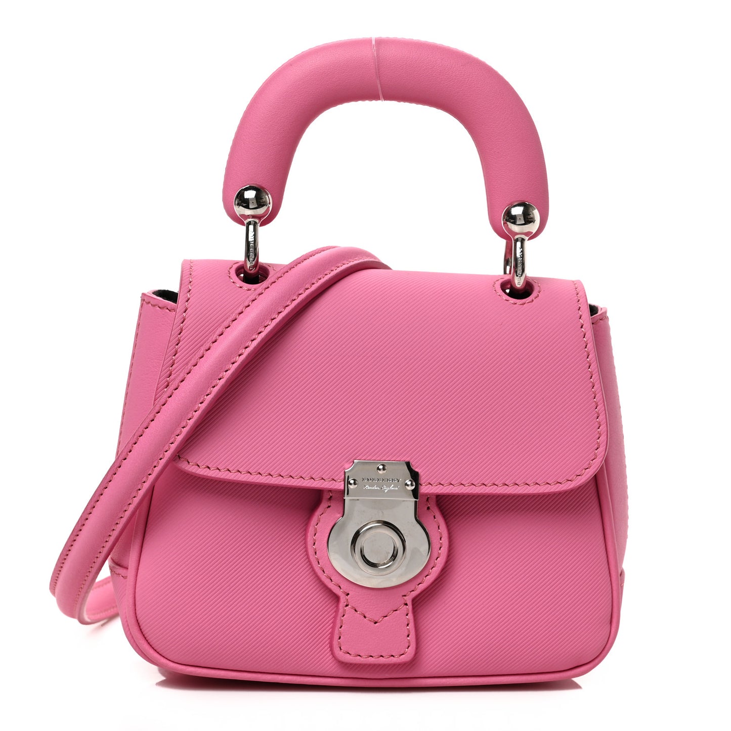 Trench Calfskin Mini DK88 Top Handle Bag Rose Pink