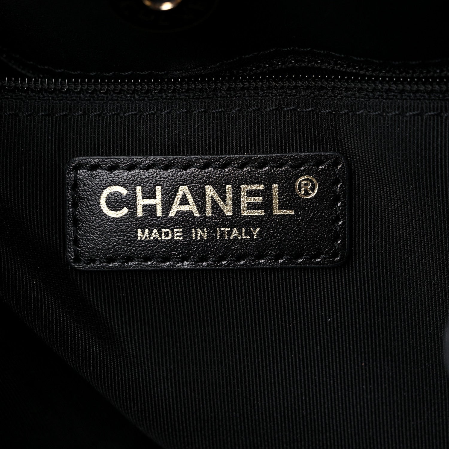 Chanel Lambskin Quilted CC Dweller Drawstring Tote Black 6 of 13