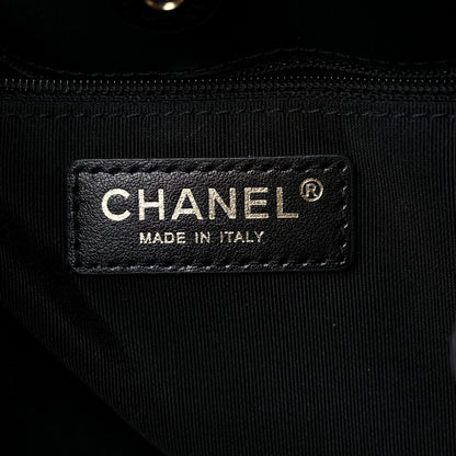 Chanel Lambskin Quilted CC Dweller Drawstring Tote Black 6 of 13
