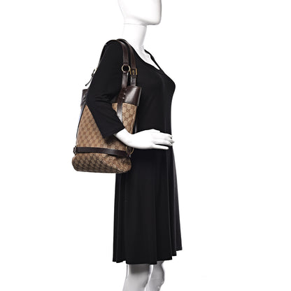Gucci Monogram Calfskin Tote Dark Brown 2 of 19
