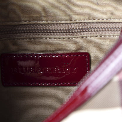 Burberry Patent Nova Check Julia Crossbody Bag Dark Red 12 of 13