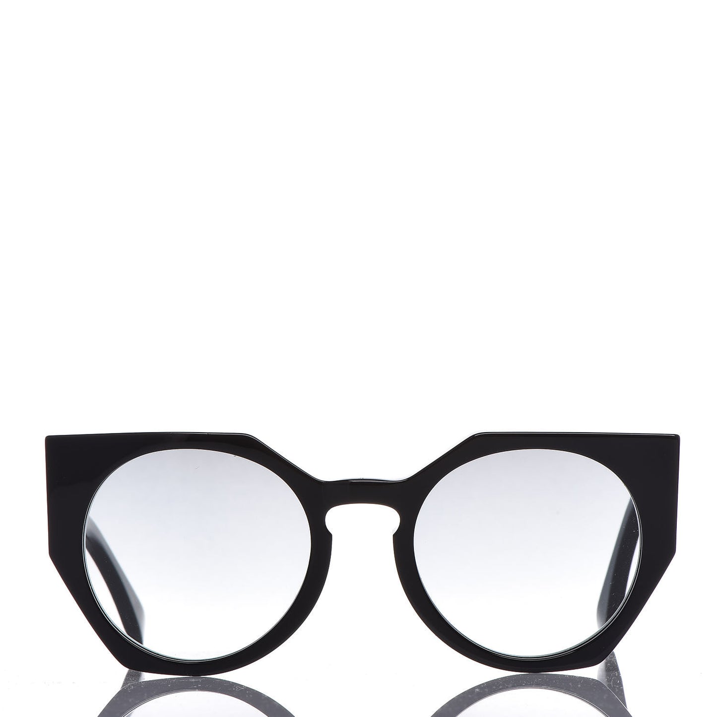Acetate Facets Oversized Cat Eye Sunglasses FF 0151/S Black