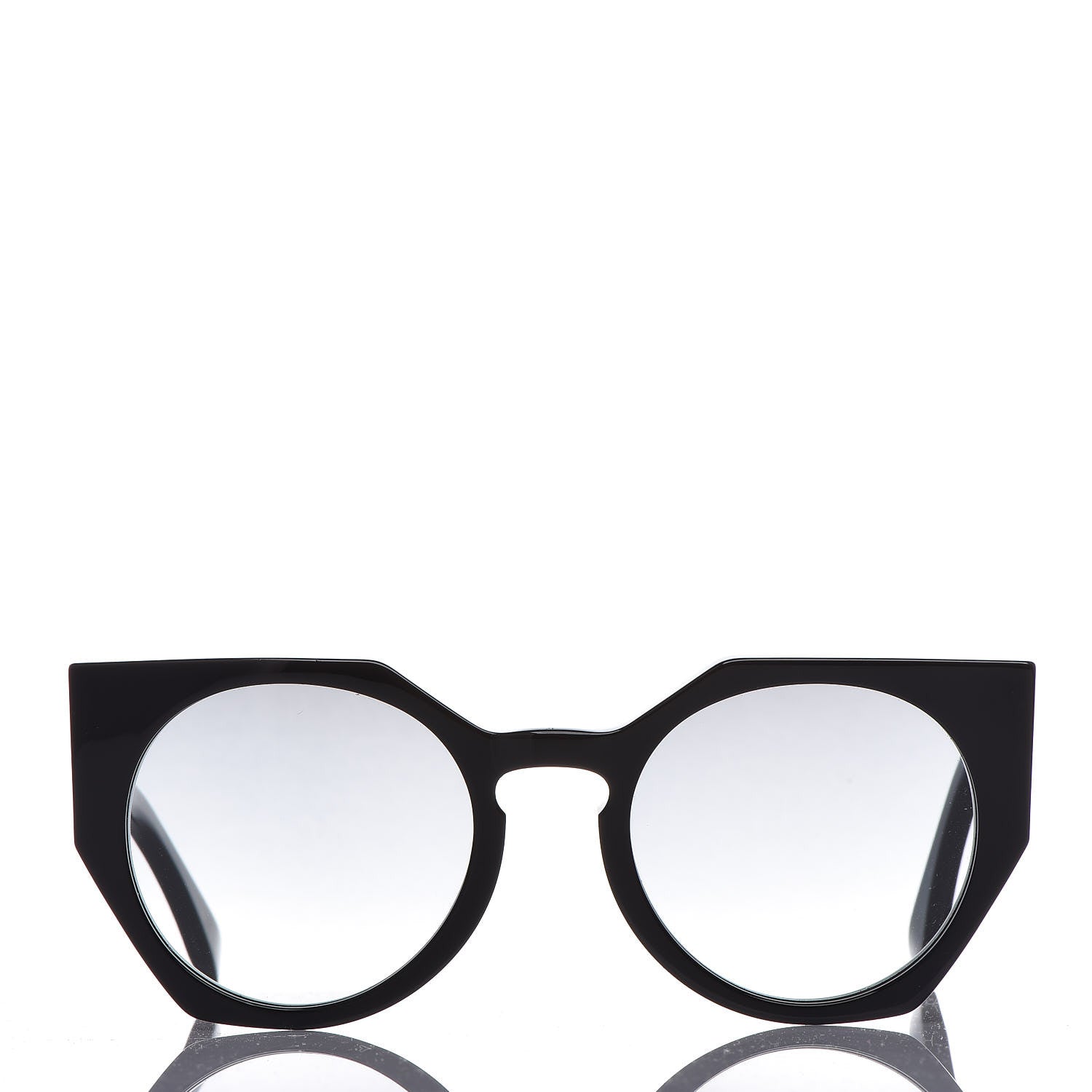 Fendi Acetate Facets Oversized Cat Eye Sunglasses FF 0151/S Black 3 of 9