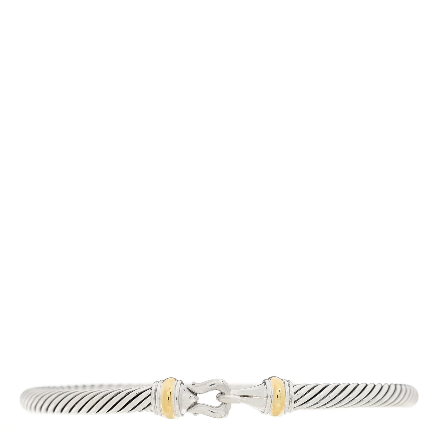 Sterling Silver 18K Yellow Gold 4mm Cable Classics Bracelet