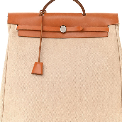 Hermes Toile Vache Calfskin Herbag 39 MM Natural 7 of 14