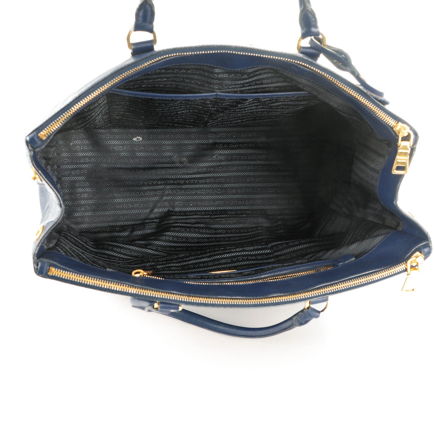 Prada Saffiano Lux Extra Large Galleria Double Zip Tote Bluette 5 of 13