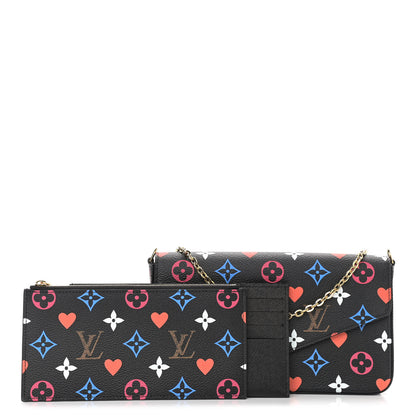 Louis Vuitton Game On Felicie Chain Wallet Black 1 of 12
