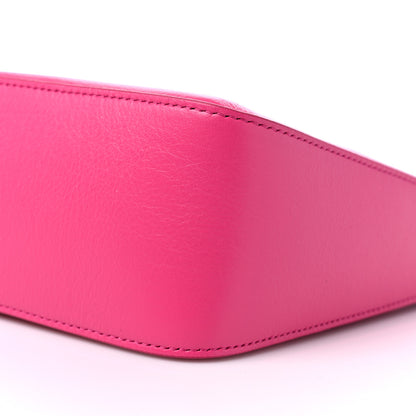 Givenchy Tumbled Calfskin Small Moon Cut Out Shoulder Bag Neon Pink 9 of 9