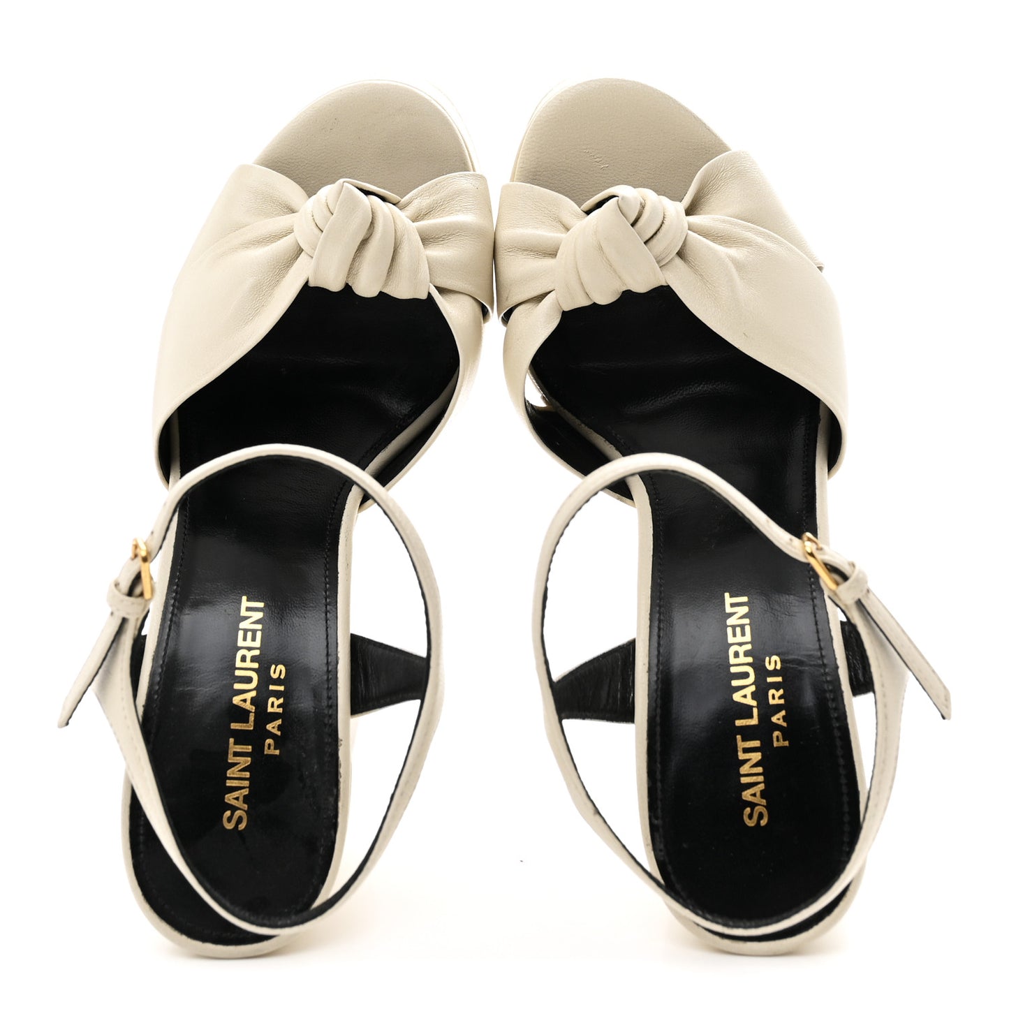 Vendome Bianca 85 Platform Sandals 36 Pearl