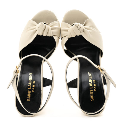 Saint Laurent Vendome Bianca 85 Platform Sandals 36 Pearl 2 of 10