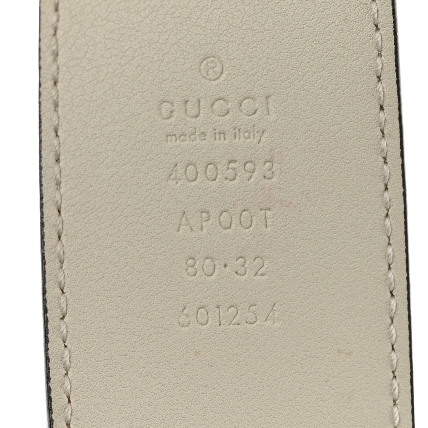 Calfskin Double G 40mm Belt 80 32 Mystic White