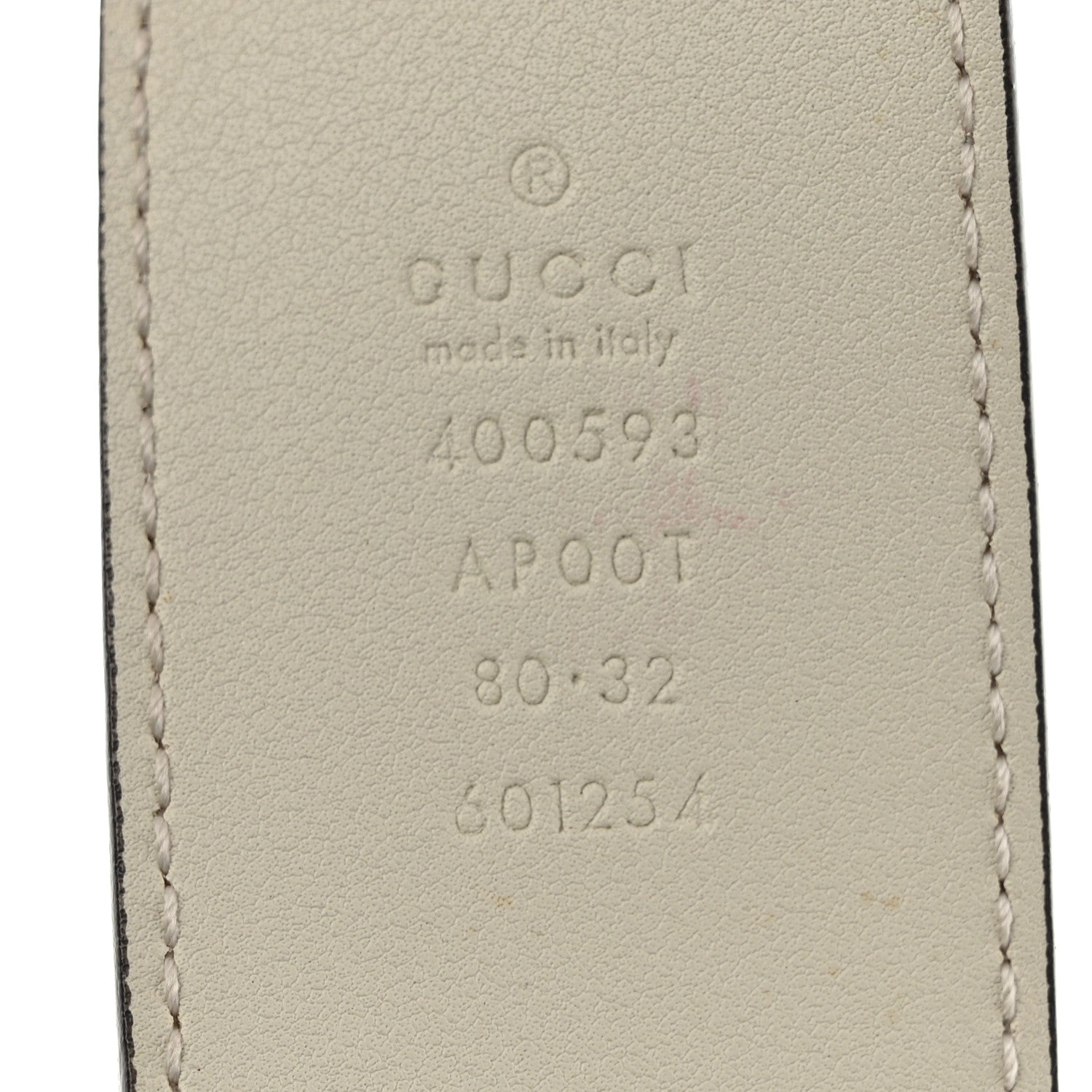 Gucci Calfskin Double G 40mm Belt 80 32 Mystic White 3 of 5