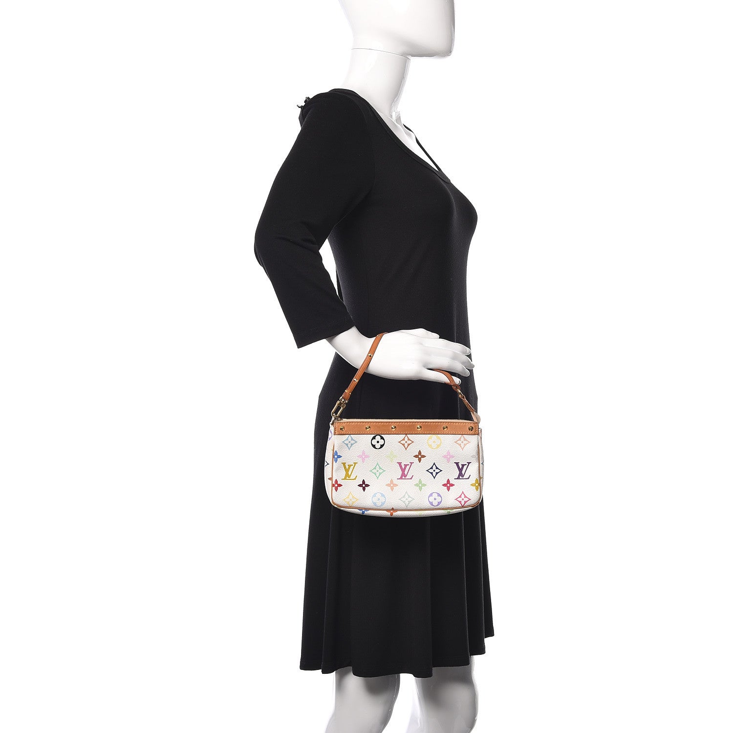 Louis Vuitton Monogram Multicolor Pochette Accessories White 2 of 11