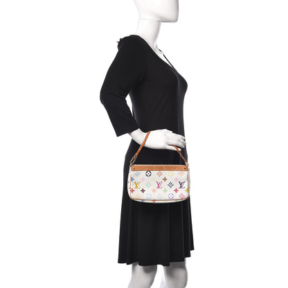 Louis Vuitton Monogram Multicolor Pochette Accessories White 2 of 11