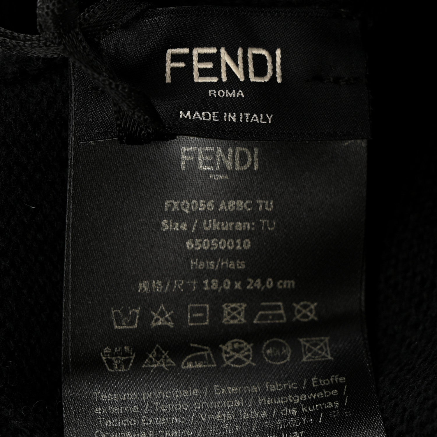 Fendi Wool Knit Zucca Beanie Black 4 of 5