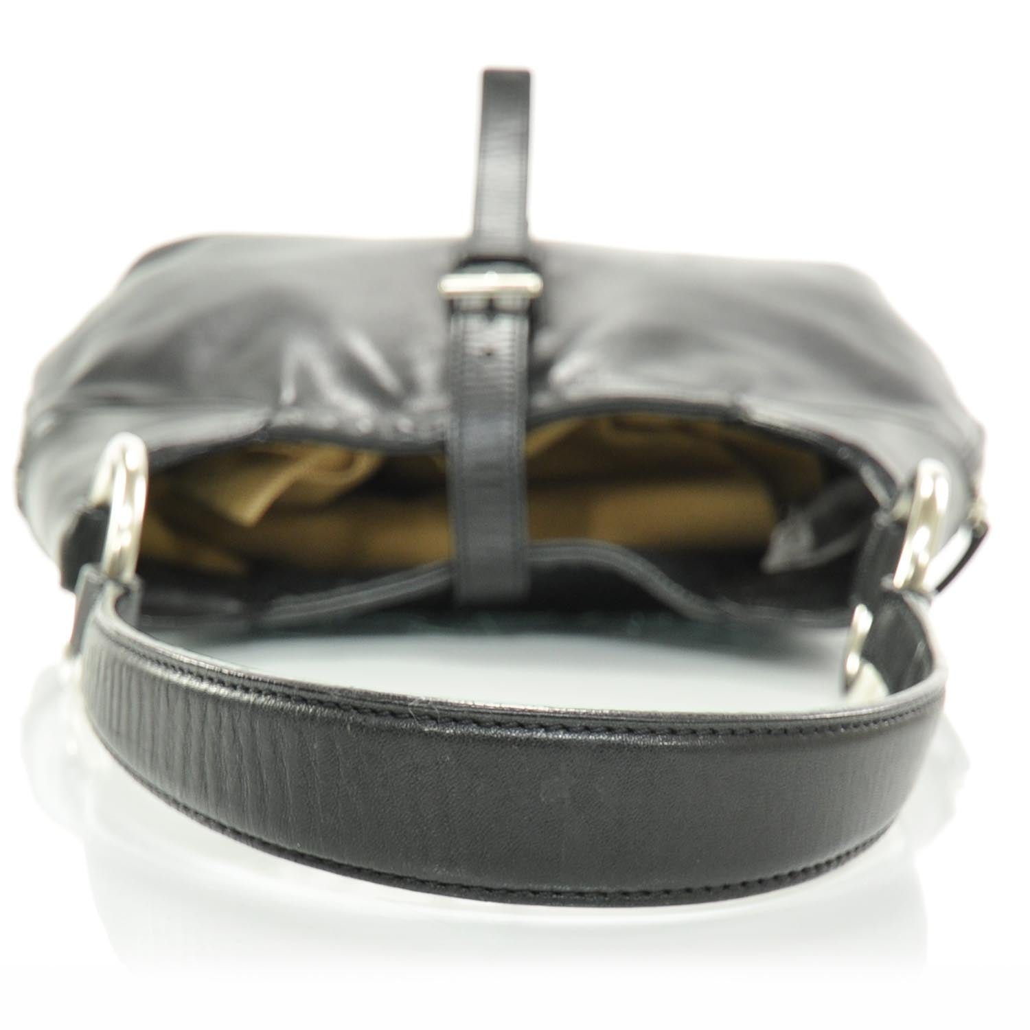 Prada Leather Zip Around Shoulder Bag Nero Black 5 of 8