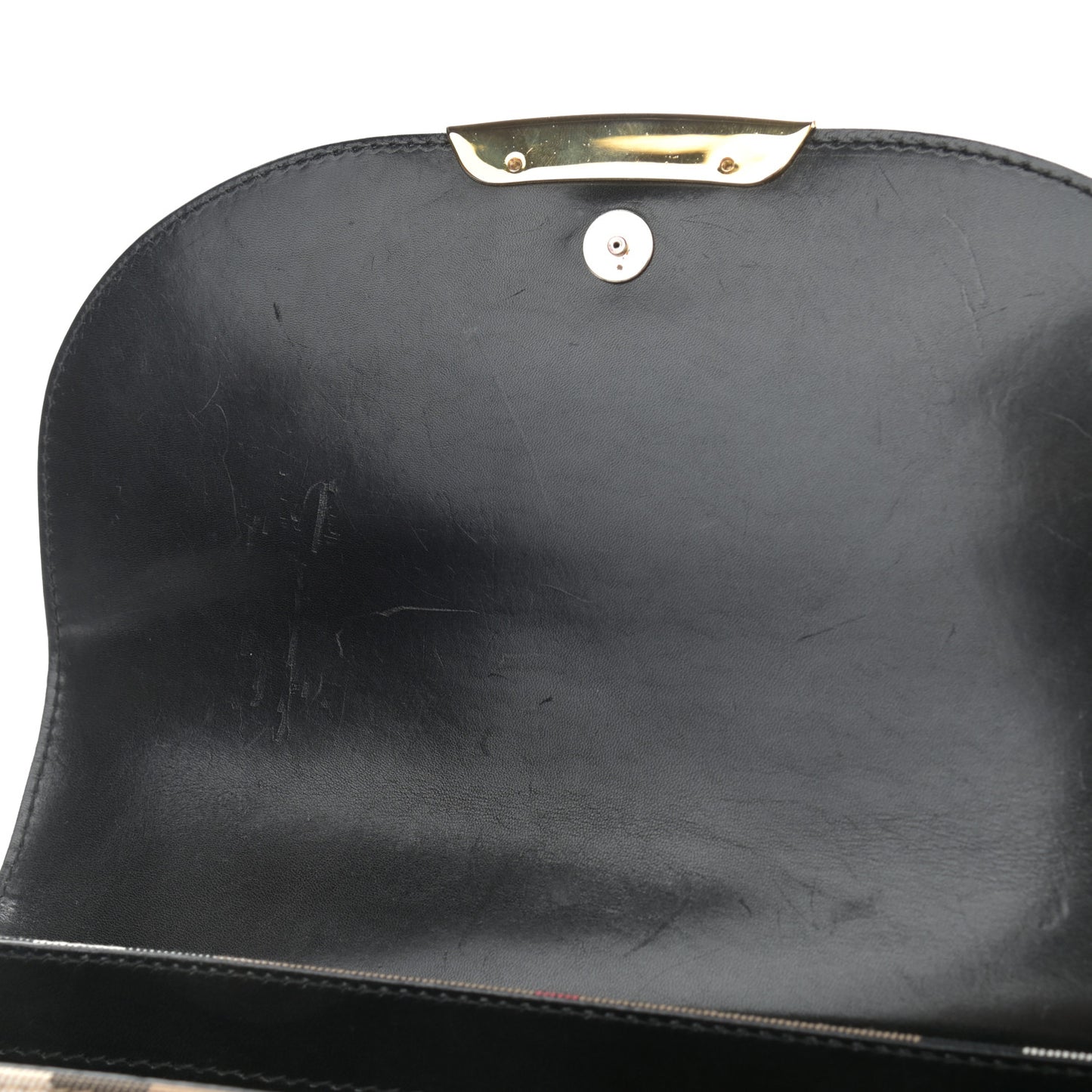 House Check Bridle Calfskin Small Abbott Crossbody Bag Black