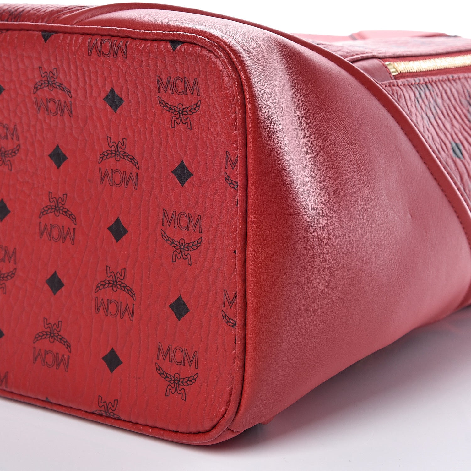 MCM Visetos Medium Duke Backpack Ruby Red 10 of 14