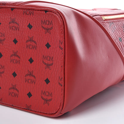 MCM Visetos Medium Duke Backpack Ruby Red 10 of 14