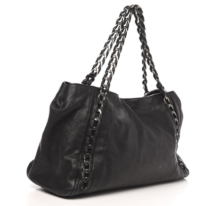 Chanel Glazed Calfskin East West Modern Chain Tote Black 3 of 14