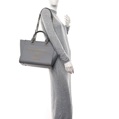 Chanel Caviar Studded Small Deauville Tote Grey 2 of 14