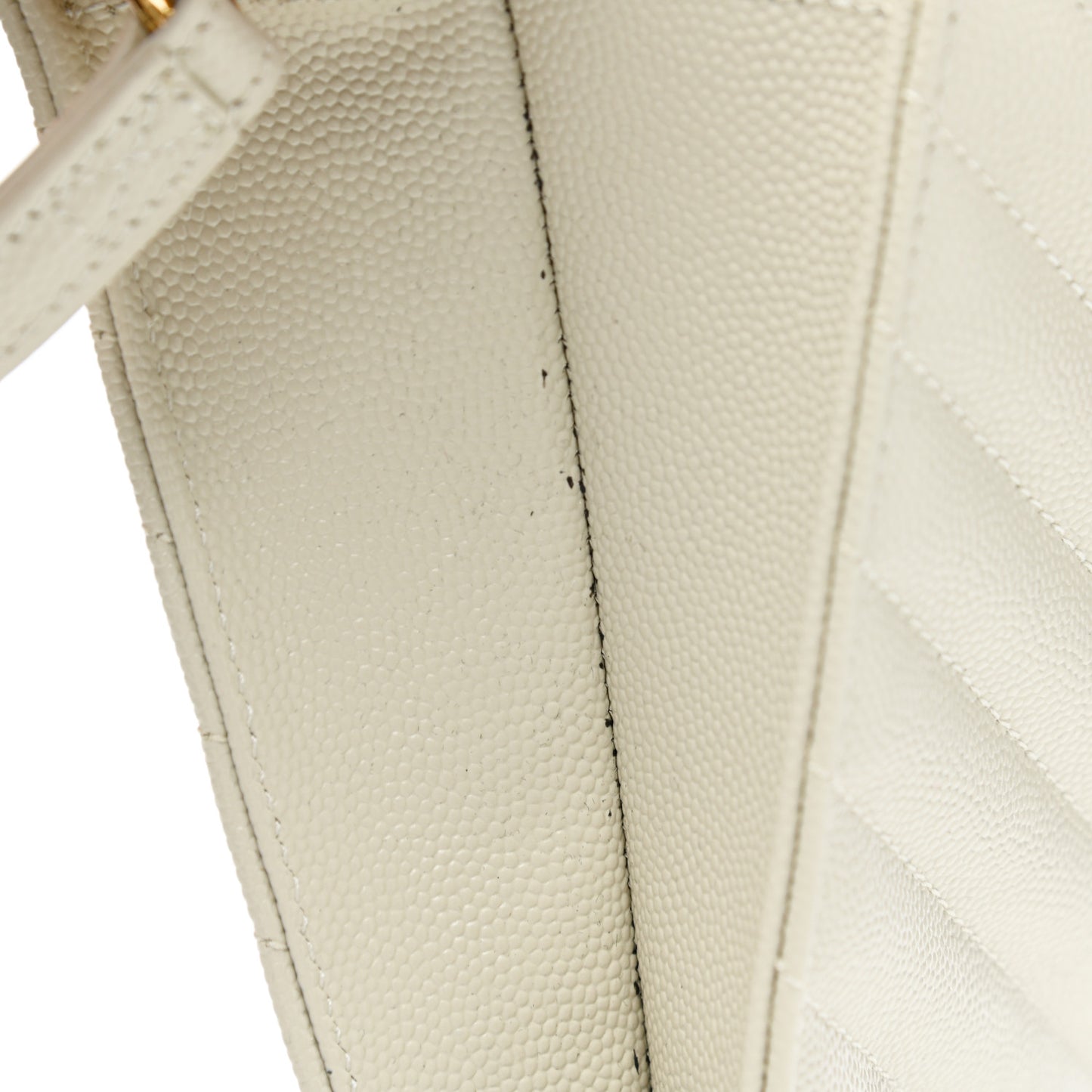 Grain De Poudre Matelasse Chevron Monogram Envelope Clutch Crema Soft