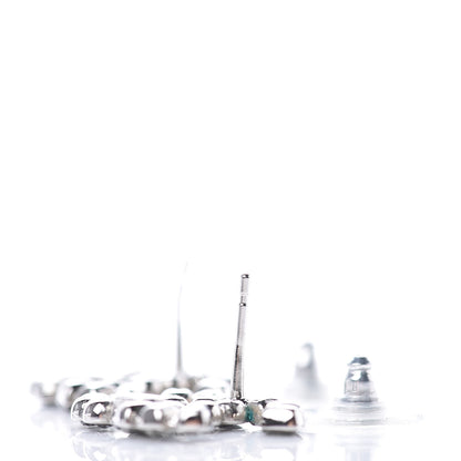 Chanel Baguette Crystal CC Earrings Silver 3 of 5