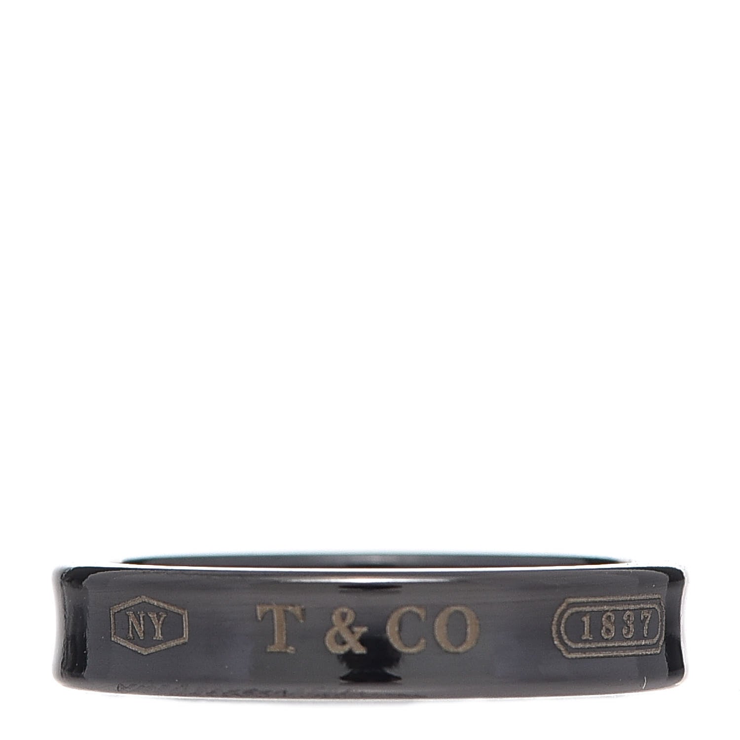 Tiffany Titanium 4mm Narrow 1837 Ring 51 5.75 1 of 4