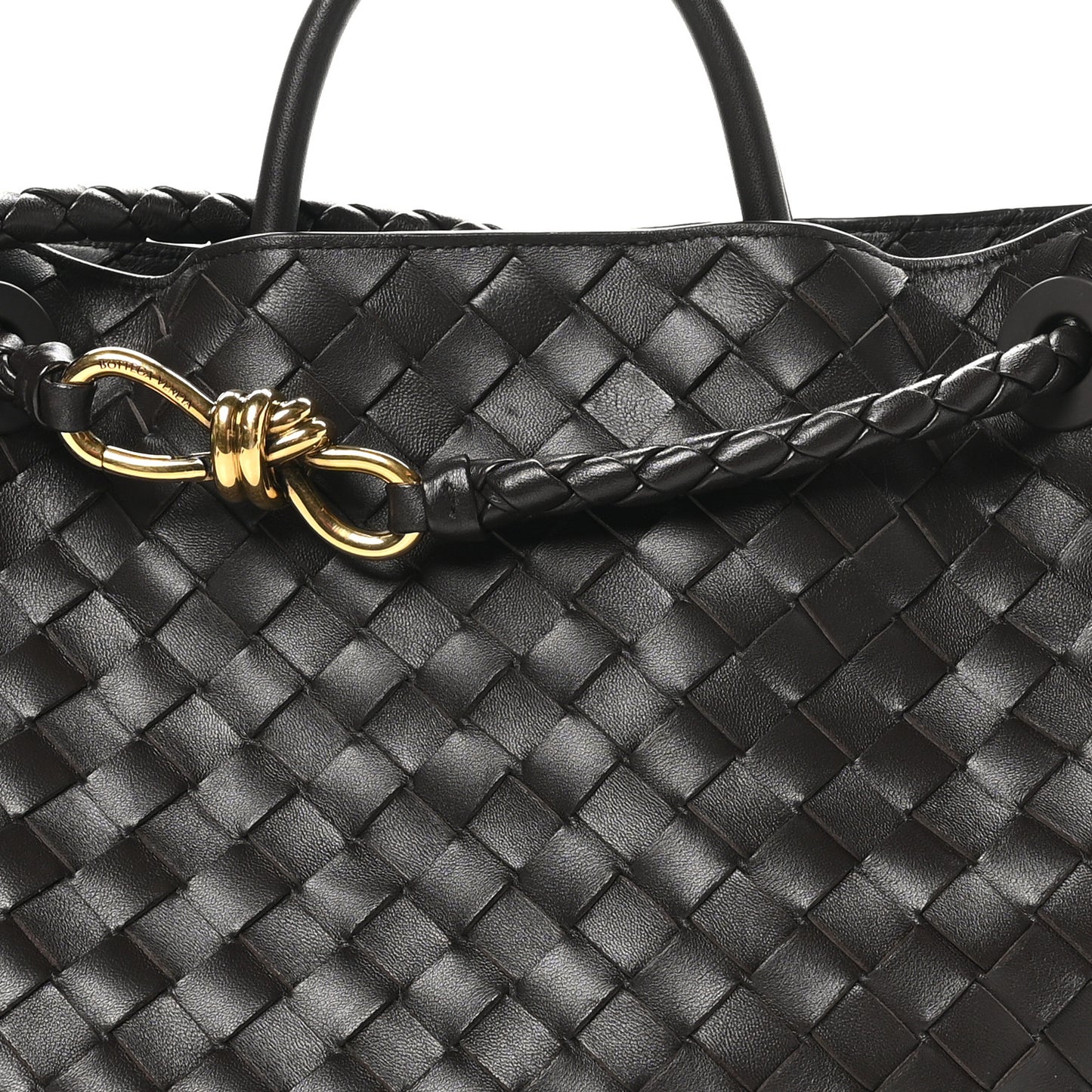 Nappa Intrecciato Medium Andiamo Shoulder Bag Fondant