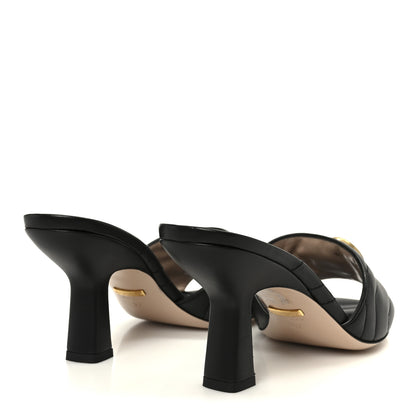 Gucci Nappa Matelasse GG Marmont 75mm Slide Sandals 37 Black 5 of 10
