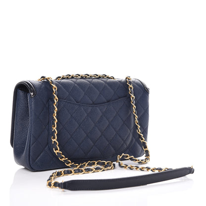 Chanel Caviar Quilted Medium CC Filigree Flap Navy Black 4 of 11