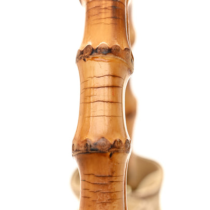 Gucci Calfskin Floral Printed Bamboo Top Handle Frame Bag Beige Brown 12 of 12