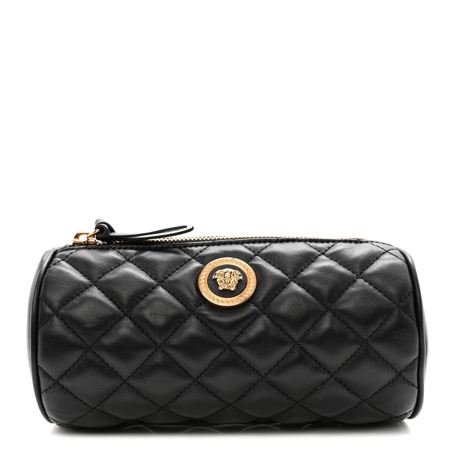 Versace Nappa Quilted Medusa Pouch Black 1 of 7