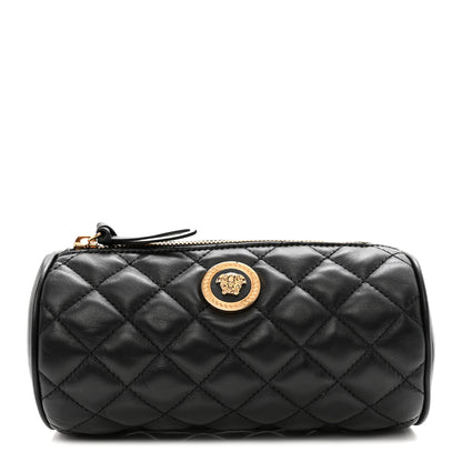 Versace Nappa Quilted Medusa Pouch Black 1 of 7