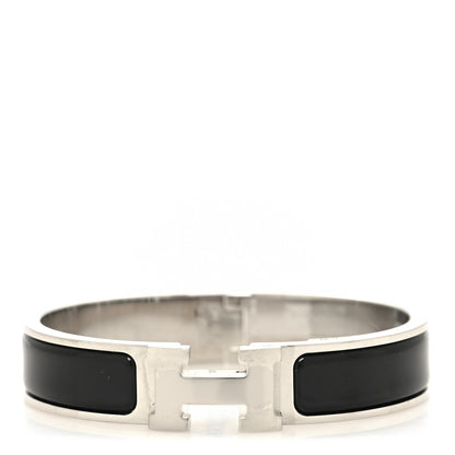 Hermes Enamel Narrow Clic Clac H Bracelet PM Black 1 of 6