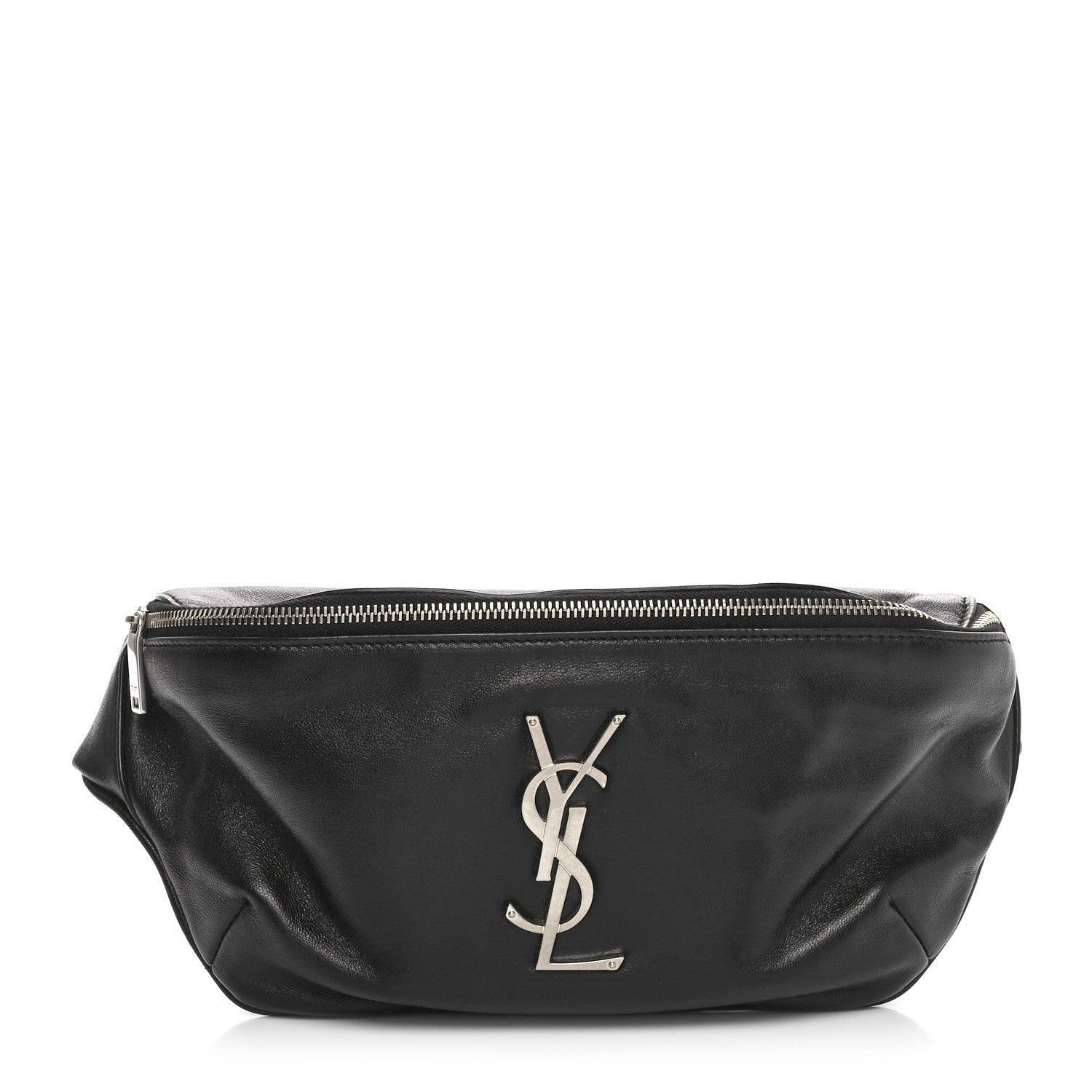 Saint Laurent Lambskin Monogram Belt Bag Black 1 of 10