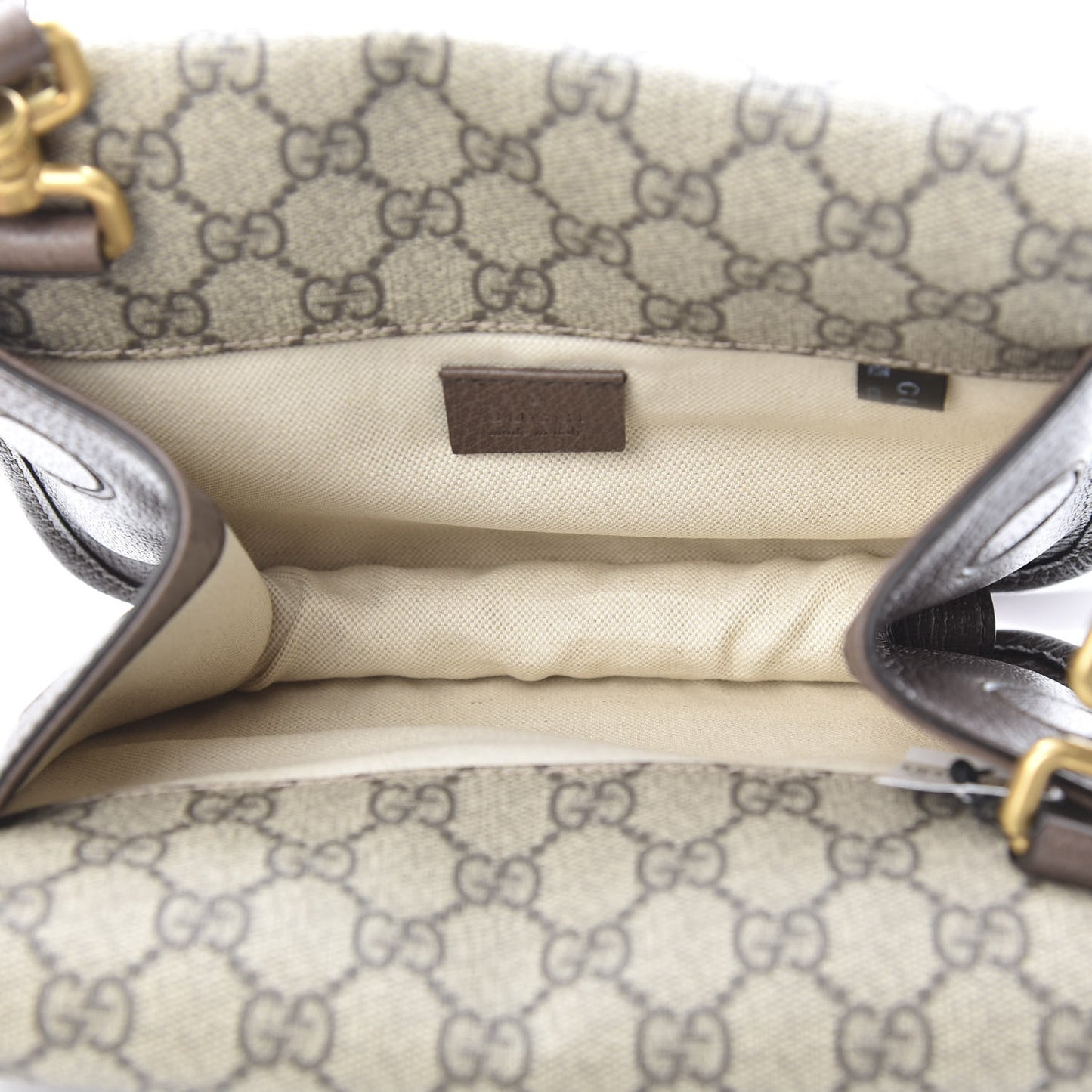 GG Supreme Monogram Web Small Neo Vintage Double Flap Messenger Bag Beige New Acero