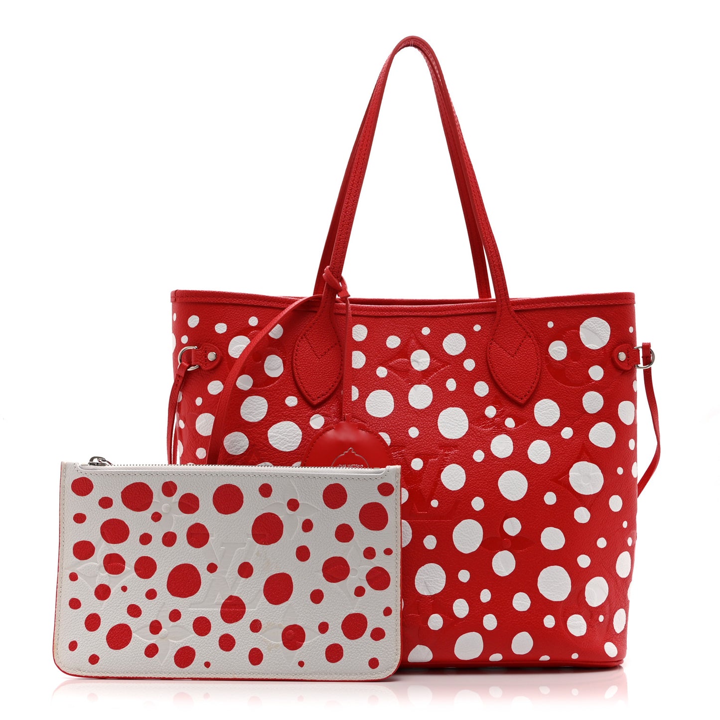LV X YK Empreinte Infinity Dots Neverfull MM Rouge White