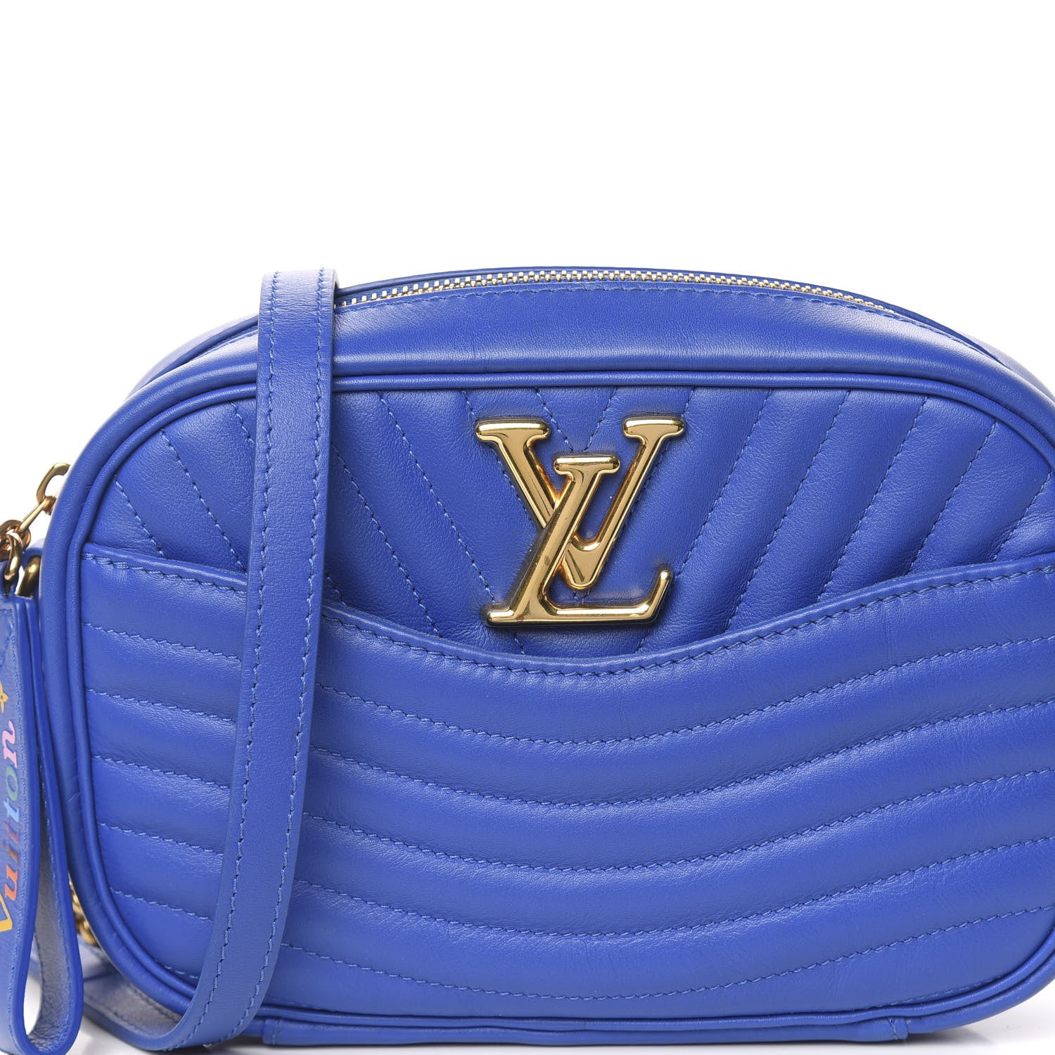 Louis Vuitton Calfskin New Wave Camera Bag Bleu Neon 602239