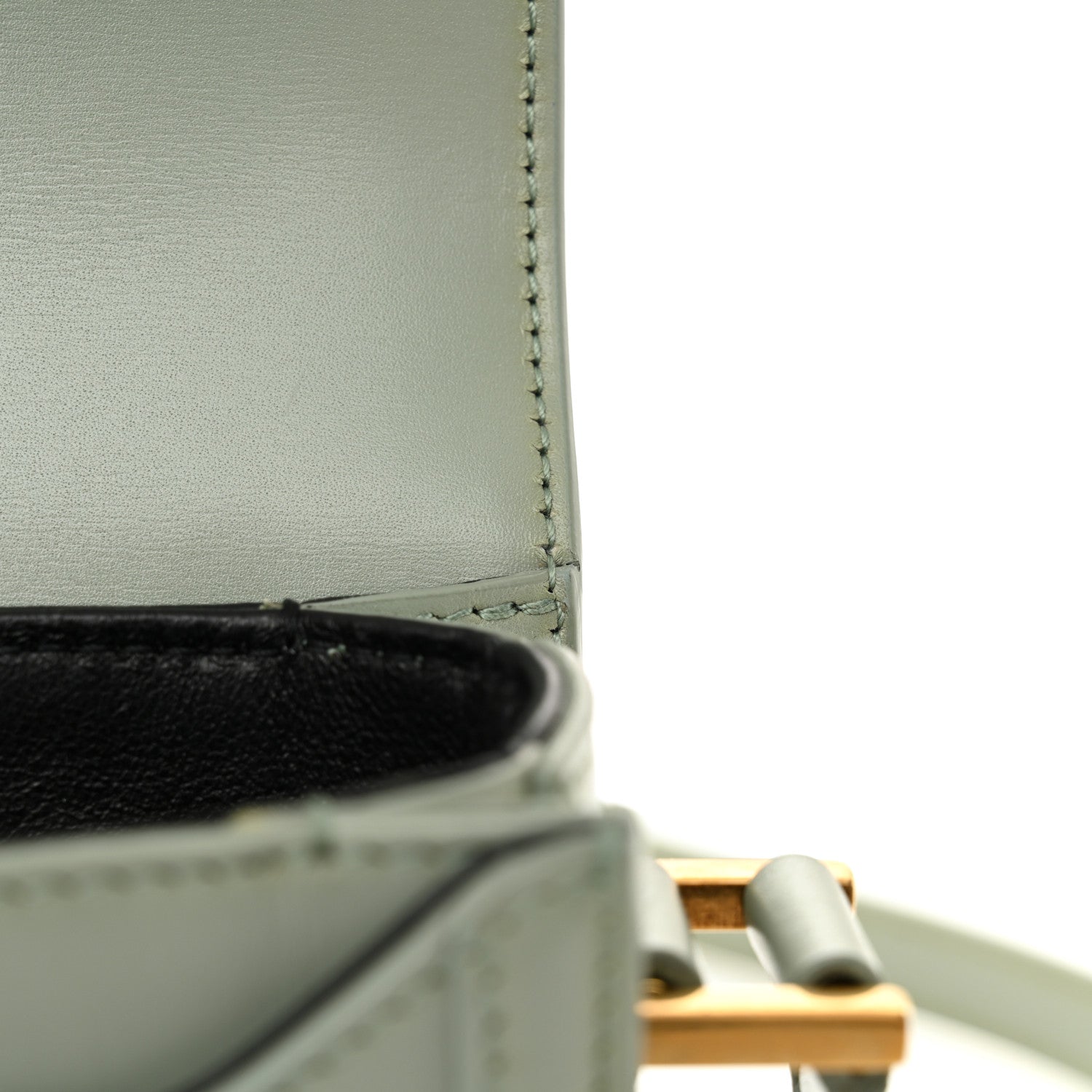 Saint Laurent Smooth Calfskin Small Solferino Satchel Acqua 11 of 12
