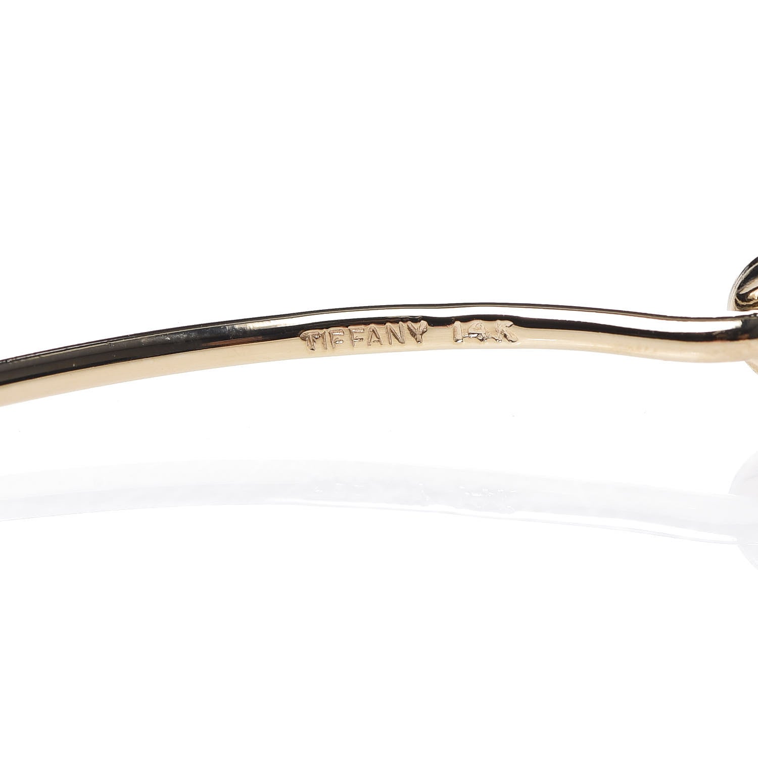 Tiffany 14K Yellow Gold Emerald Hook Bracelet 4 of 5
