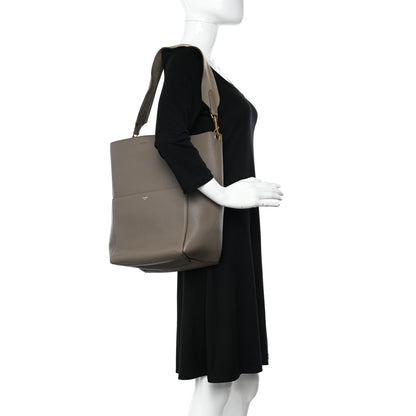 Celine Soft Grained Calfskin Sangle Bucket Bag Taupe 2 of 11